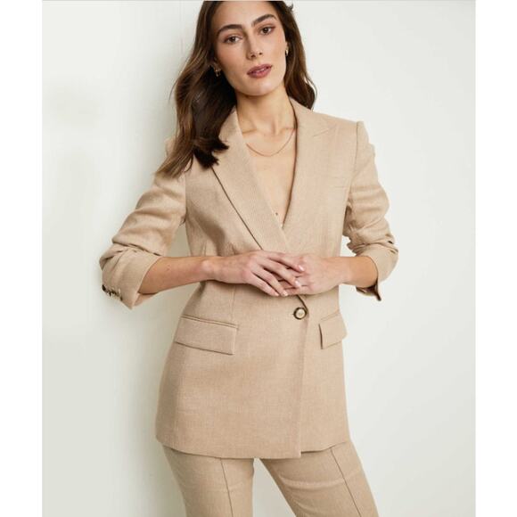 Veronica Beard Jackets & Blazers - Veronica Beard Blazer Women 4 Kimmel Dickey Jacket Tan Classic Workwear Business